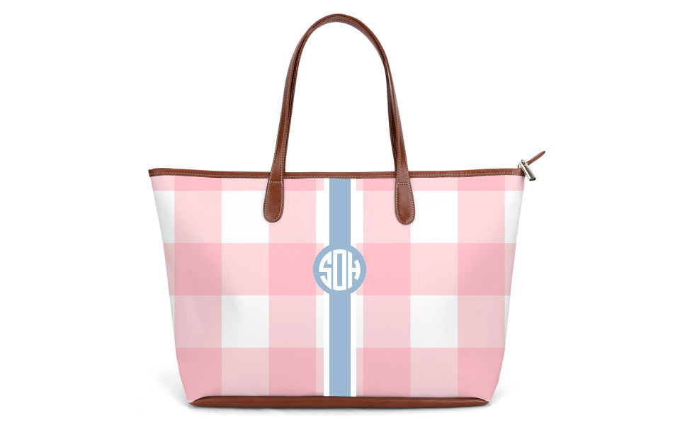 St. Anne Zippered Tote - Printed Monogram $220 | Barrington Gifts
