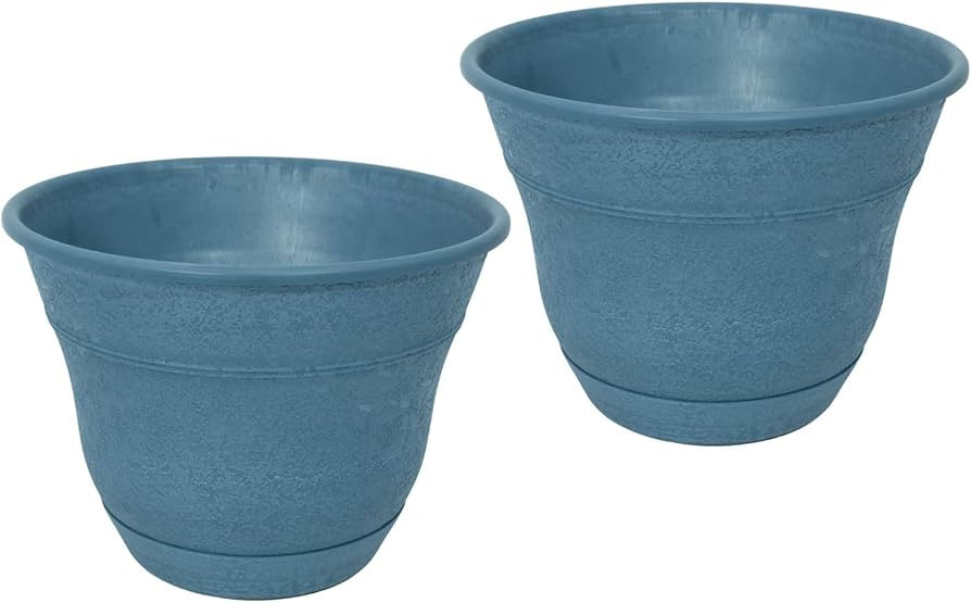 Bernini FirmaStone 15" Self-Watering Planters, Set of 2 – Durable Indoor/Outdoor Pots with Drai... | Amazon (US)