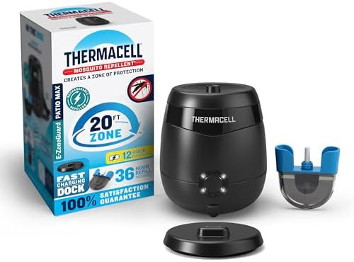 Thermacell E-ZoneGuard Patio Max Rechargeable Mosquito Repeller with 20-Foot Zone of Scientifical... | Amazon (US)
