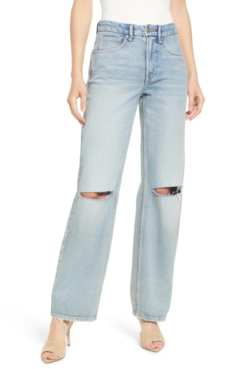 Good Classic Distressed Raw Hem Skinny Jeans | Nordstrom