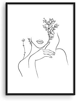 HAUS AND HUES Black and White Prints Line Art Line Art Wall Decor Minimalist Wall Art for Women, ... | Amazon (US)