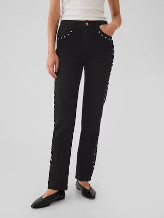 High Rise Studded '90s Straight Jeans | Gap (US)