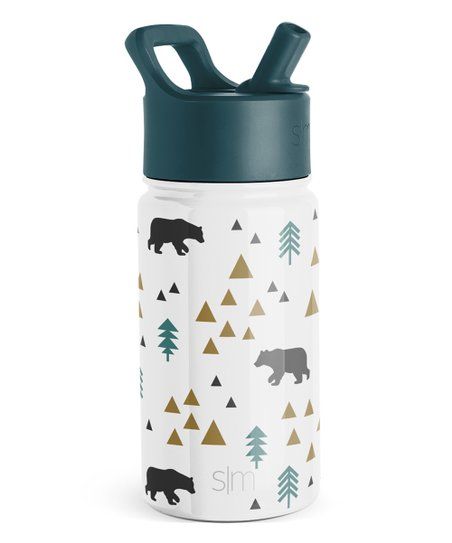 White & Green Beary Forest Summit 14-Oz. Water Bottle | Zulily