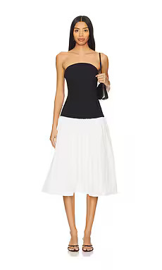 Amanda Uprichard Valencia Dress in Black & White from Revolve.com | Revolve Clothing (Global)