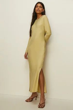 Satin Column Midi Dress | Oasis UK & IE 