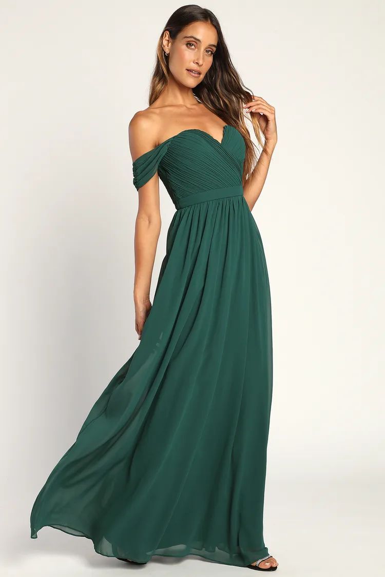 These Nights Emerald Green Cap Sleeve Sweetheart Maxi Dress | Lulus (US)