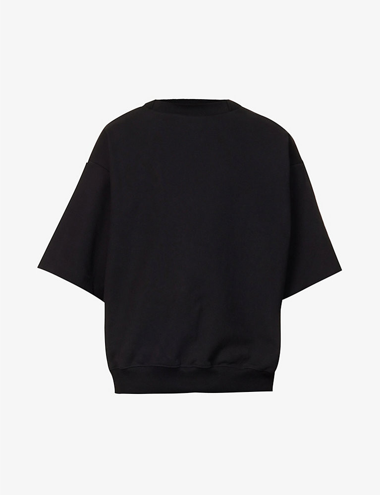 FEAR OF GOD Overlapped crewneck cotton-jersey sweatshirt | Selfridges