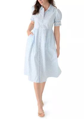 Crown & Ivy™Women's Puff Sleeve Button Front Shirtdress | Belk