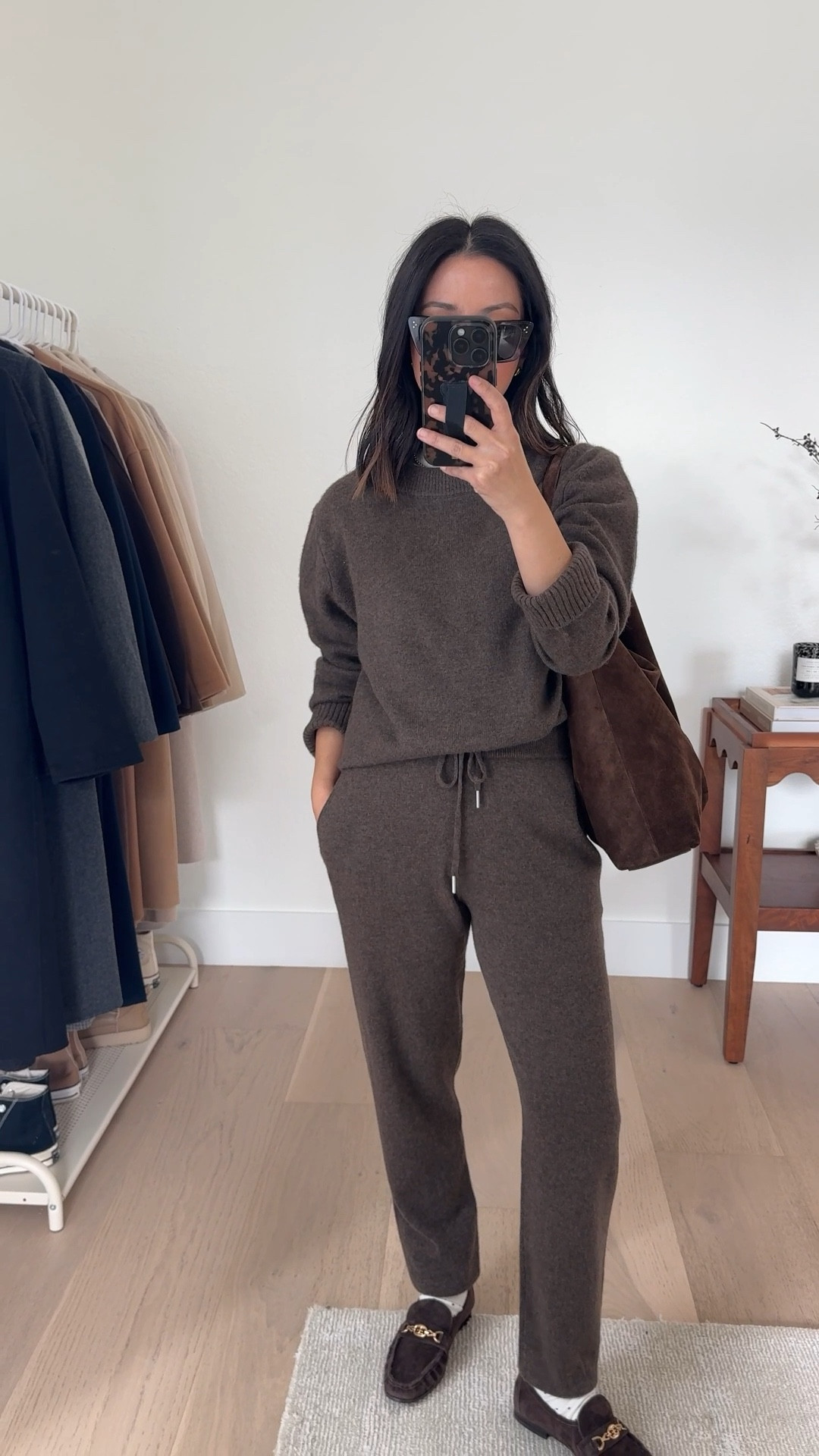 Affordable cashmere separates from @onequince that will make you look and feel elevated. Wearing a size xs in the sweater and pants. #quincepartner 

Quince Cashmere Boyfriend sweater xs in brown
Quince Cashmere Joggers xs in brown


#LTKPetite #LTKHoliday #LTKCyberWeek