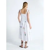 Free Assembly Women's and Women's Plus Embroidered Cotton Sleeveless Maxi Dress, Sizes XS-4X | Walmart (US)