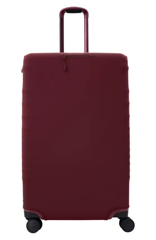 Béis The Large Check-In Luggage Cover in Burgundy at Nordstrom | Nordstrom