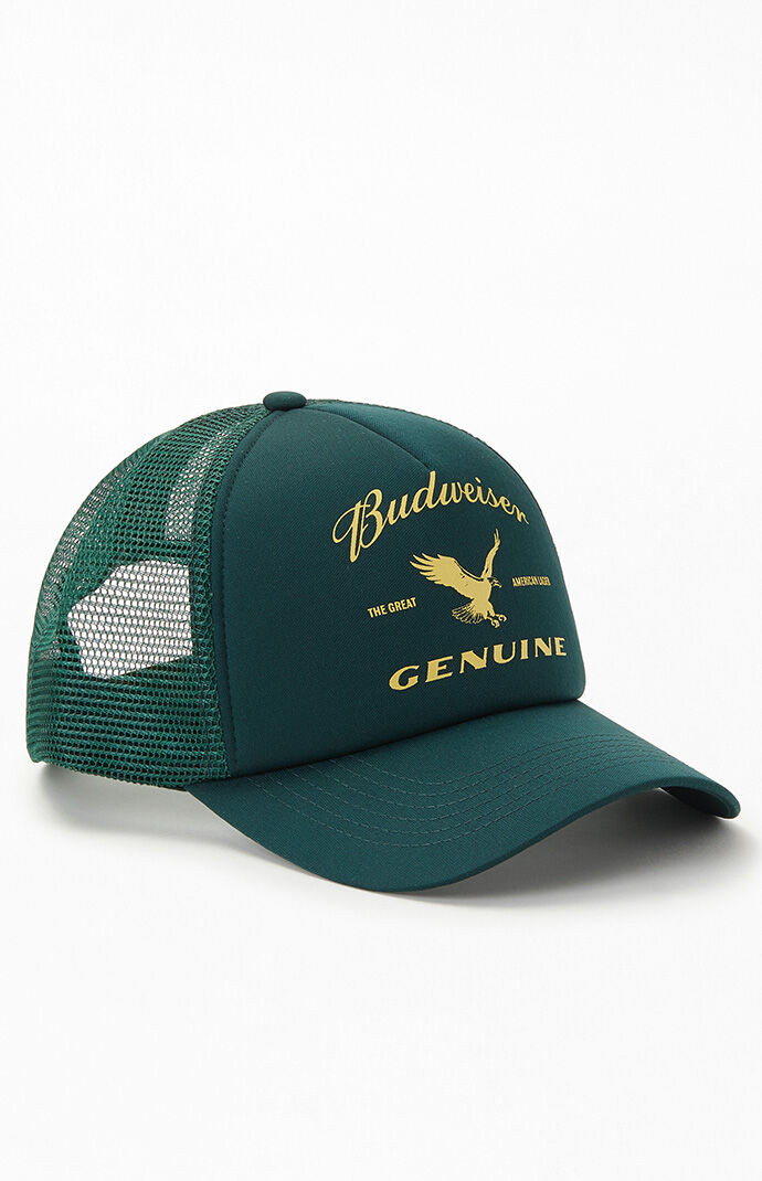 Mens By PacSun Budweiser Genuine Trucker Hat - Green | PacSun