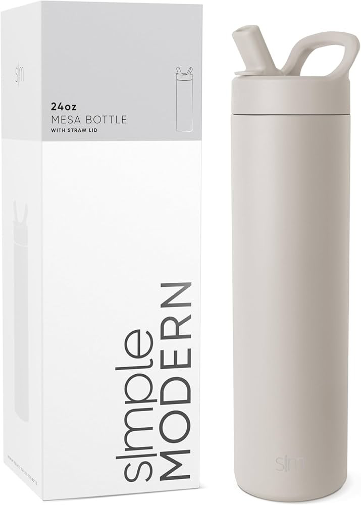 Simple Modern Water Bottle with Straw lid | Insulated Stainless Steel Thermos | Reusable Travel W... | Amazon (US)