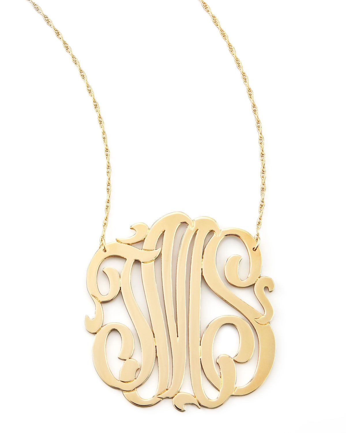 Three-Initial Pendant Necklace | Neiman Marcus