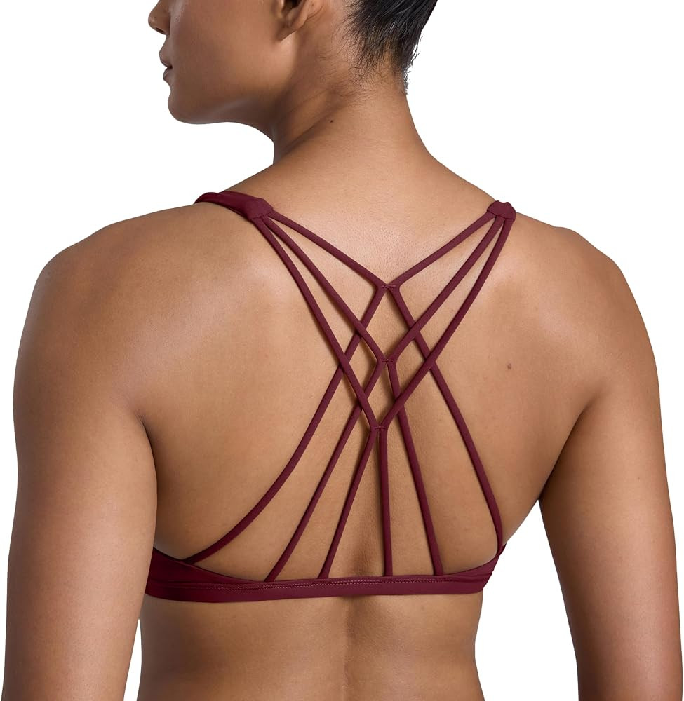 CRZ YOGA Naked Feeling Criss-Cross Sports Bra | Amazon (US)