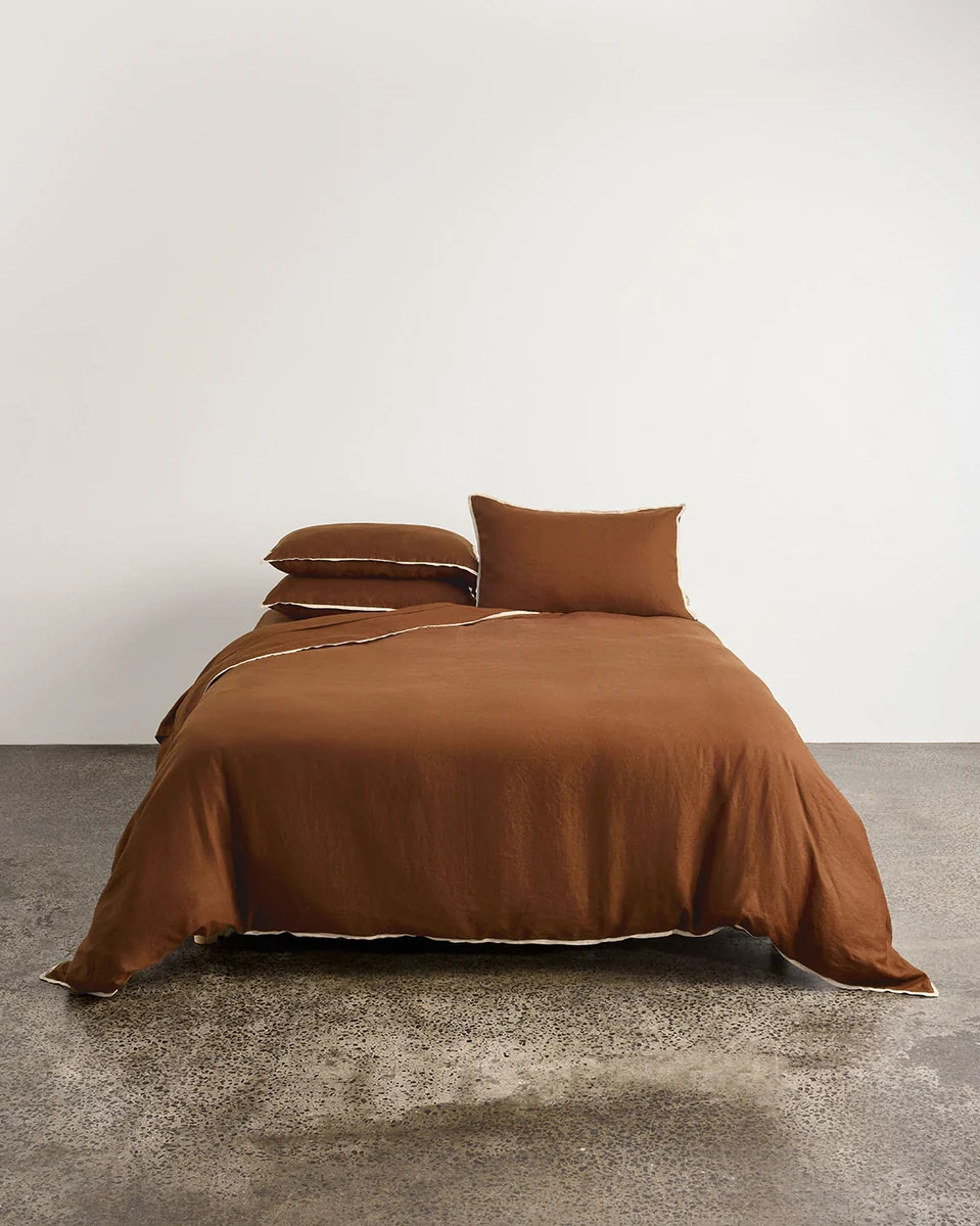 Linen Duvet Cover - Toffee | Hommey US