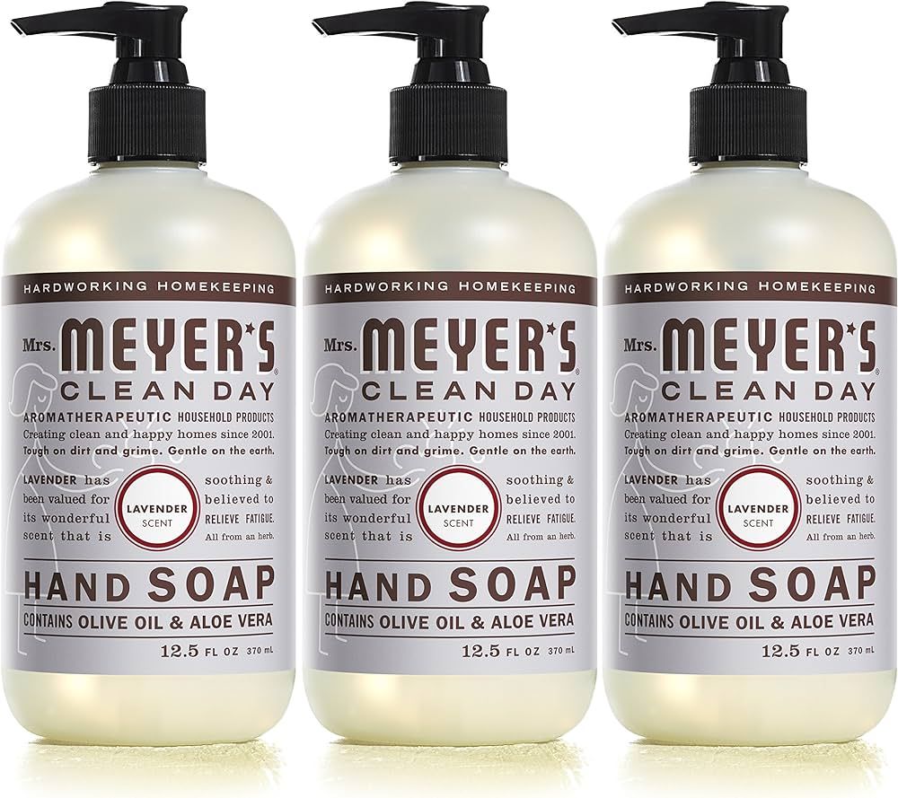 MRS. MEYER'S CLEAN DAY Hand Soap, Made with Essential Oils, Biodegradable Formula, Lavender, 12.5... | Amazon (US)
