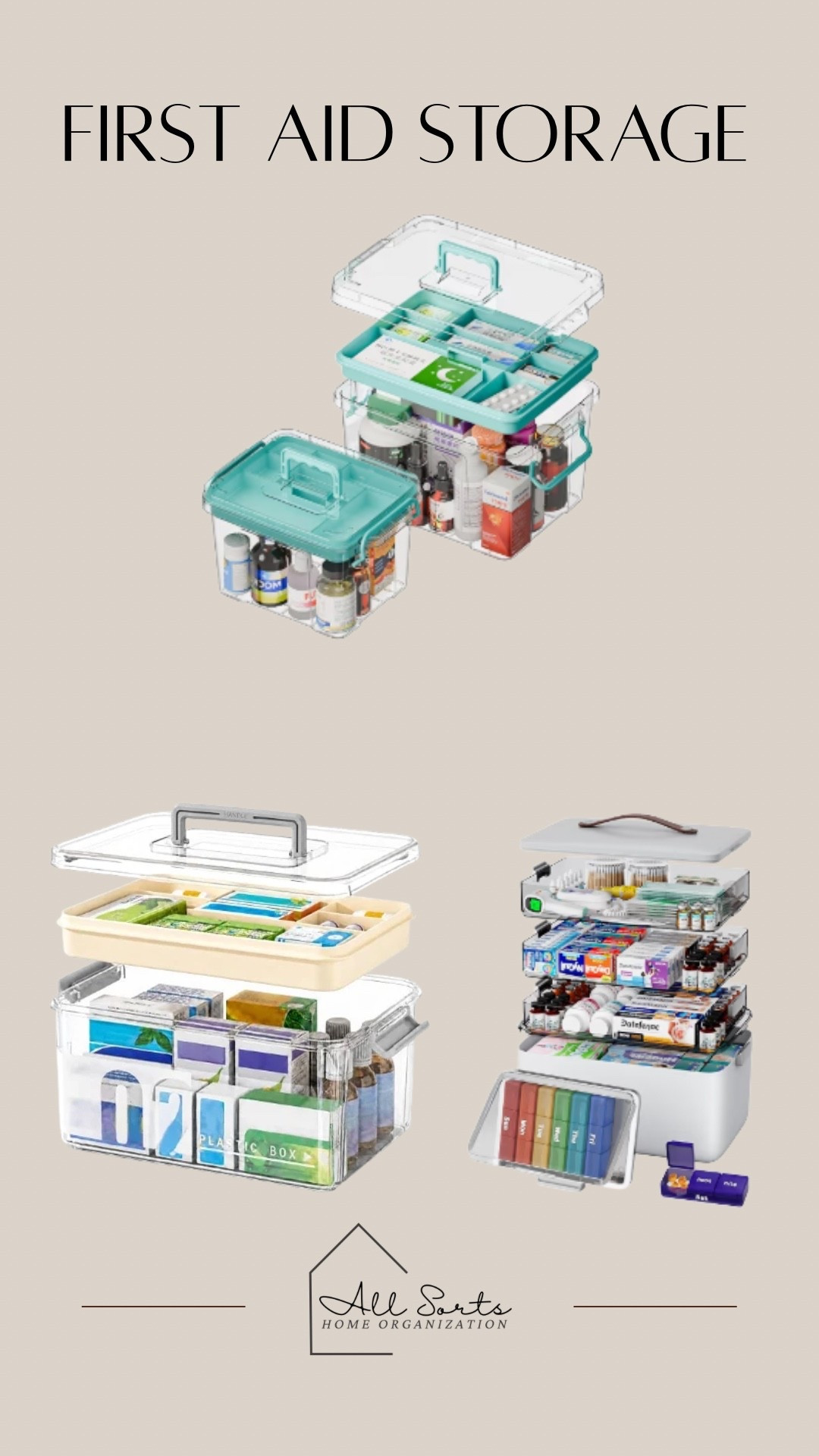 First aid storage solutions! These do not come with first aid items inside.