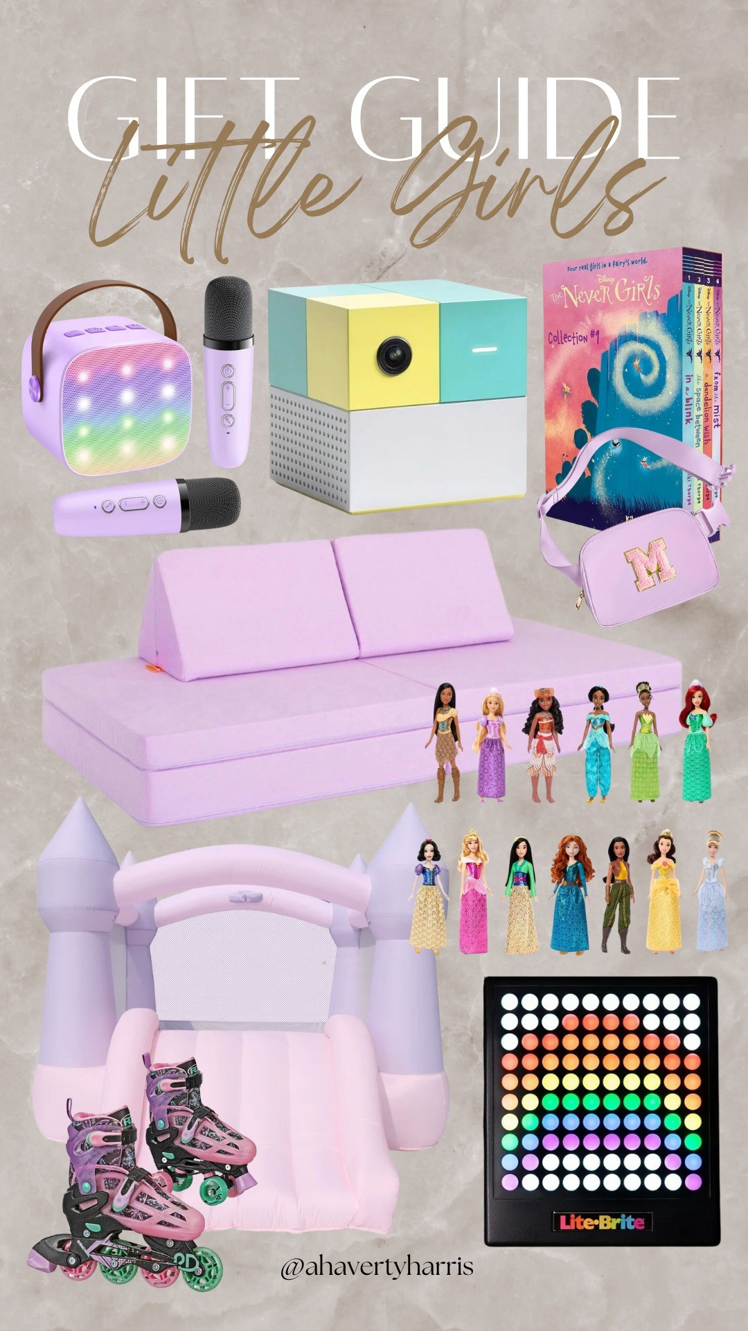 Little Girls Gift Guide - top gifts for girls 5-8, girl gifts, nugget, Disney princess, NEX playground, mini karaoke machine, beginner chapter book set, The Never Girls, crossbody bag,  bounce house, Lite Brite touch, screen free toys,  Amazon gift guide

#LTKGiftGuide #LTKKids #LTKCyberWeek