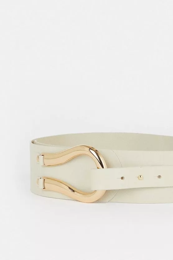 Leather Hardware Detail Waist Belt | Karen Millen