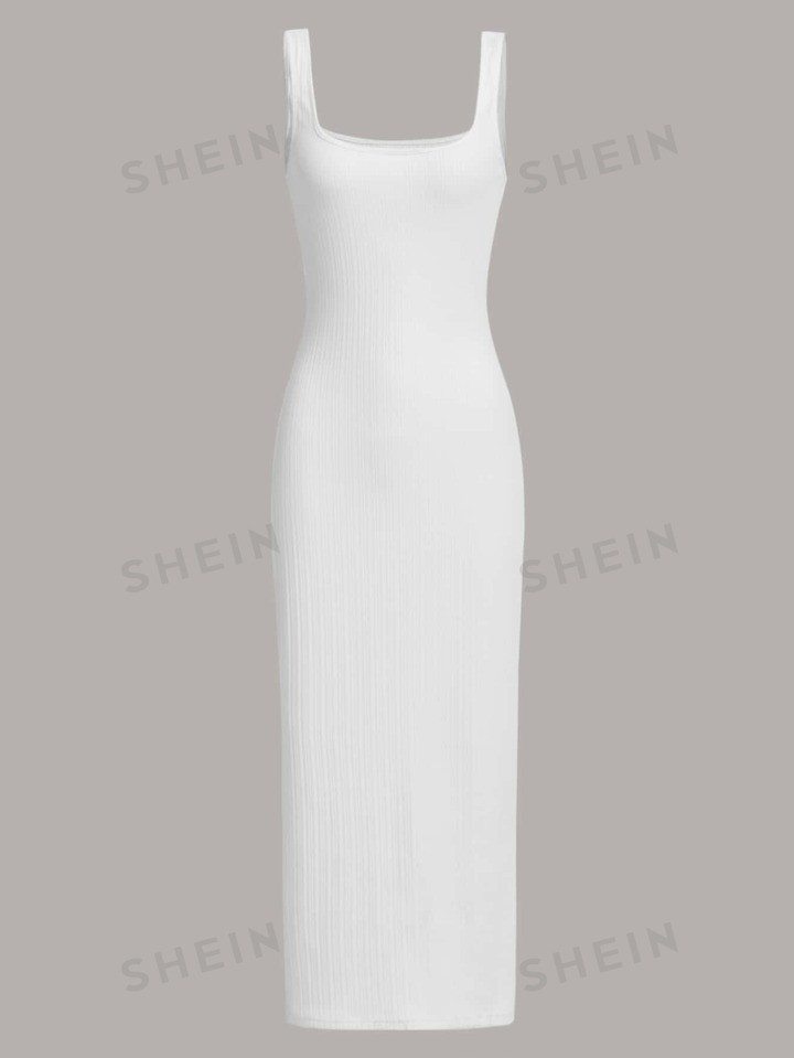 SHEIN EZwear Summer  Outfits Solid Tank Dress | SHEIN