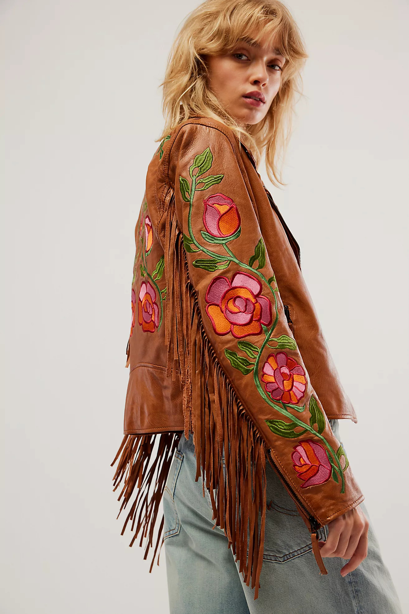 FP X Mauritius Crissy Floral Fringe Jacket | Free People (Global - UK&FR Excluded)