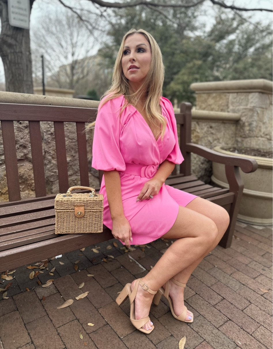 This pink dress is so pretty! Wearing a medium in it 

#LTKstyletip #LTKSeasonal #LTKFind