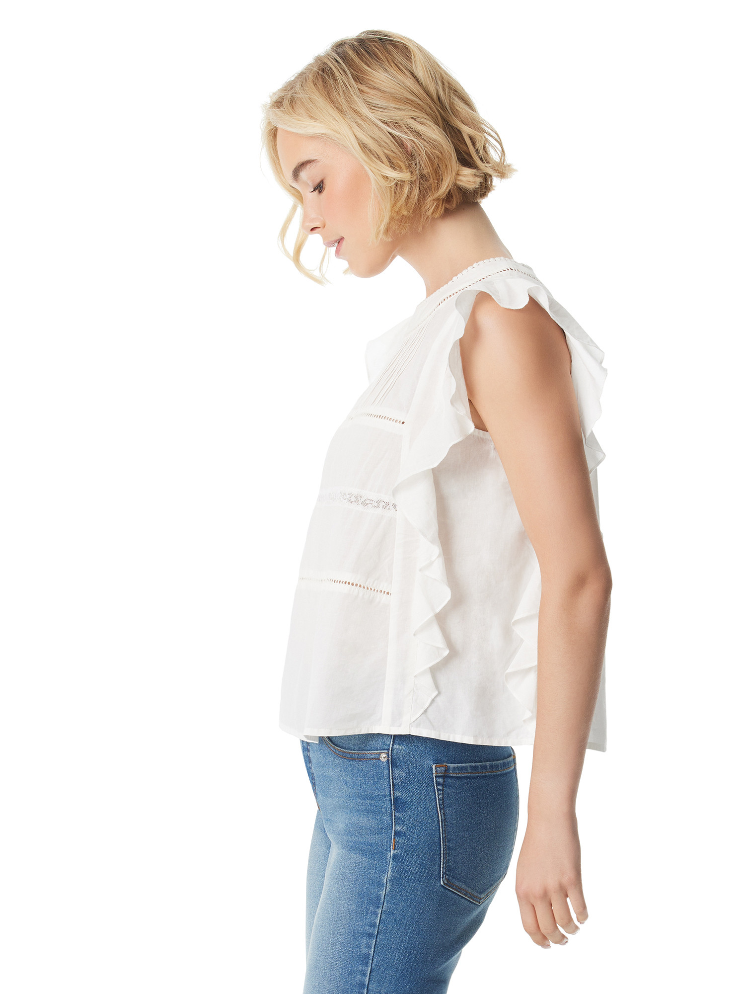 Jessica Simpson Women's Ruby Flutter Woven Top - Walmart.com | Walmart (US)