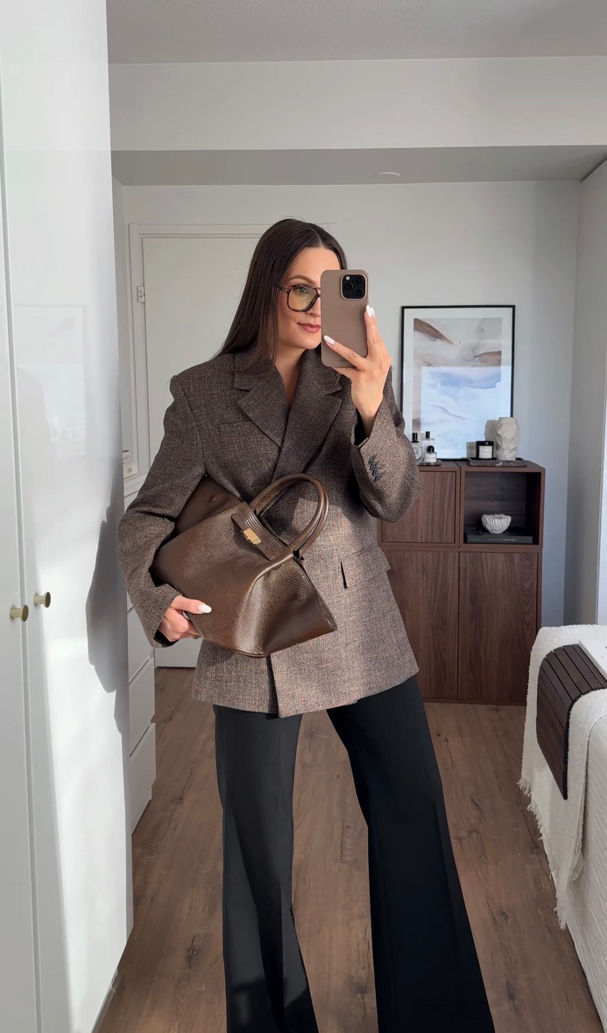 Wearing a size L in the blazer 🤎

#LTKootd #LTKspringtrends #LTKspring