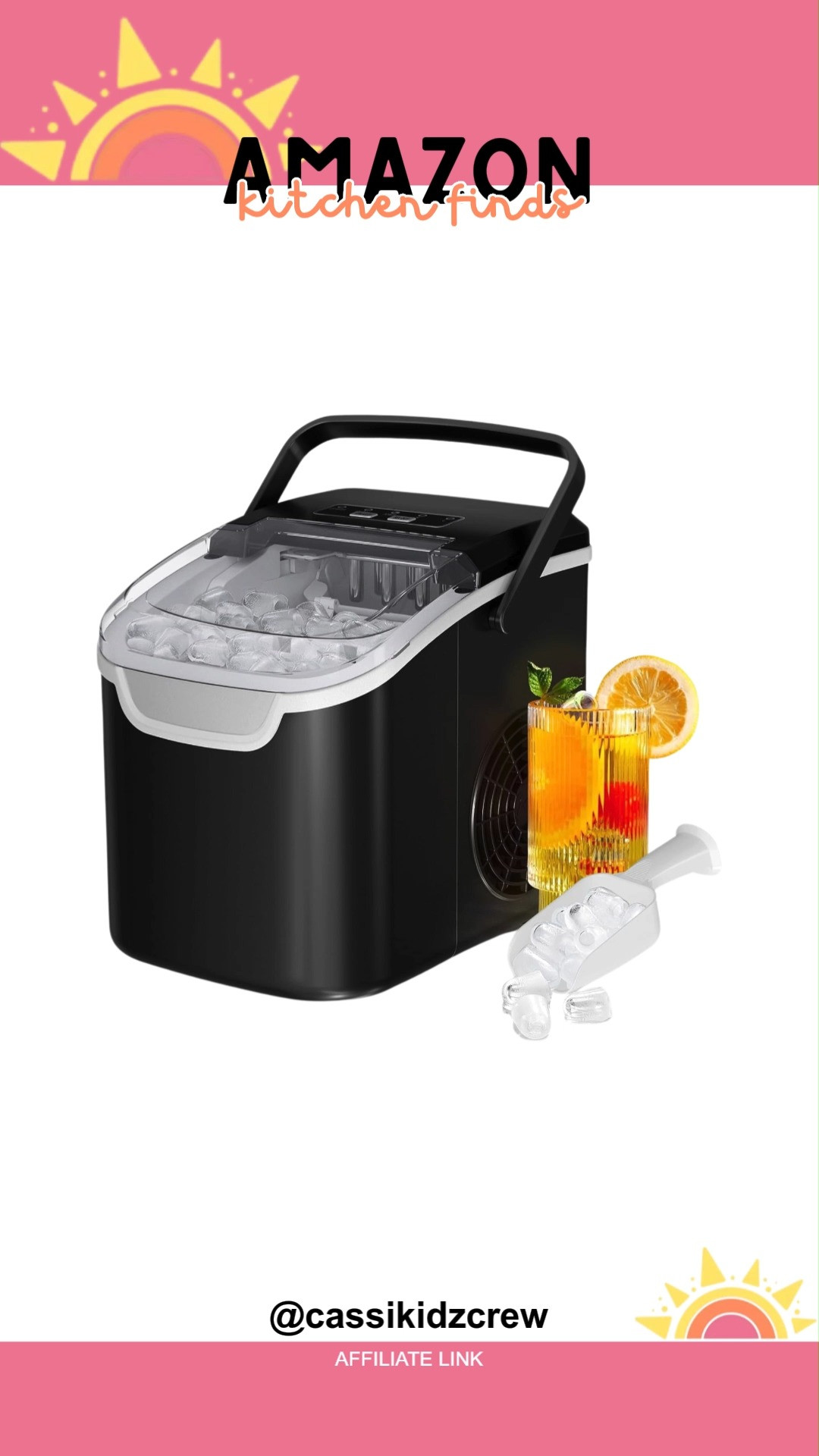 Countertop Ice Maker Machine keeps the chill coming fast and fresh. Compact, stylish, and ready for summer sips that never run out. 🧊✨🥂  

#CountertopIceMaker #IceMakerMachine #KitchenAppliances #HomeEssentials #SummerDrinks #IceMaker #CompactAppliance #KitchenGadgets #HomeFinds #CoolRefreshments 

 #LTKfoodie #LTKHome #LTKSaleAlert