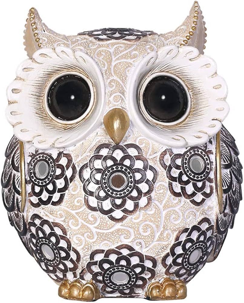 Adorable Owl Figurine,Big Eyes Cute Owl Statue,Shelf Accents for Home Office Decor and Owl Lovers | Amazon (US)