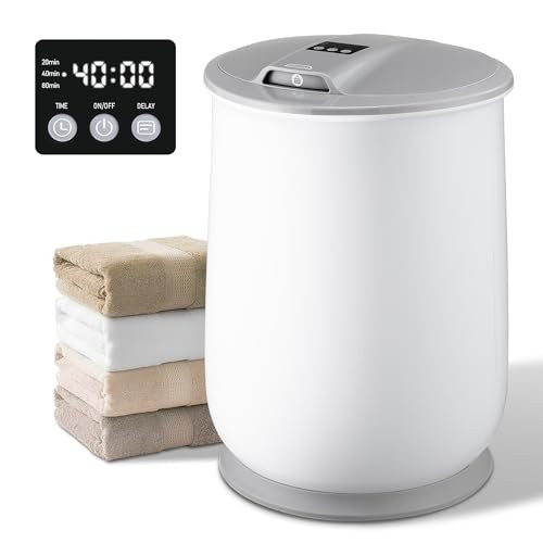 Towel Warmer - 25L Large Towel Warmers for Bathroom, Bucket Warmers with LED Display, Heat Timer 20/40/80 and Up to 24 Hour Delay Timer, Heater for oversized towels, bathrobes, and blankets, White. | Amazon (US)
