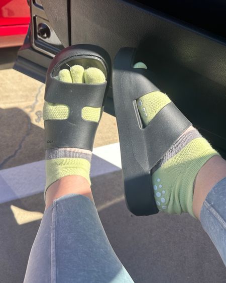 Pilates toe socks and platform sandals (super comfy and work for my wide foot!) 

#LTKfitness #LTKActive #LTKfindsunder50