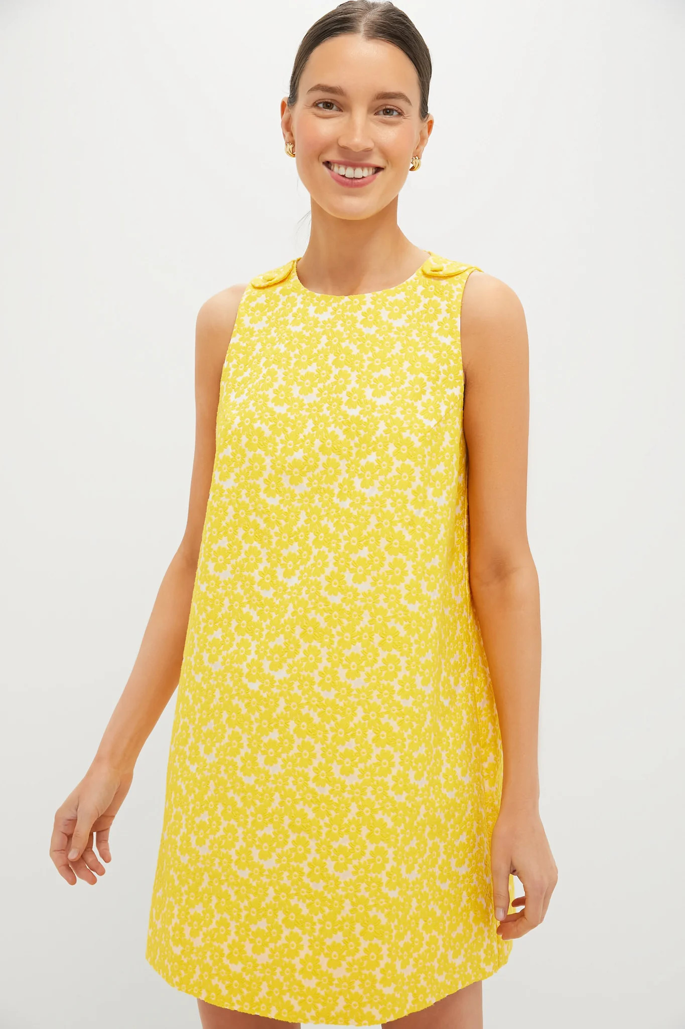Yellow Daisy Jacquard Grace Dress | Tuckernuck (US)