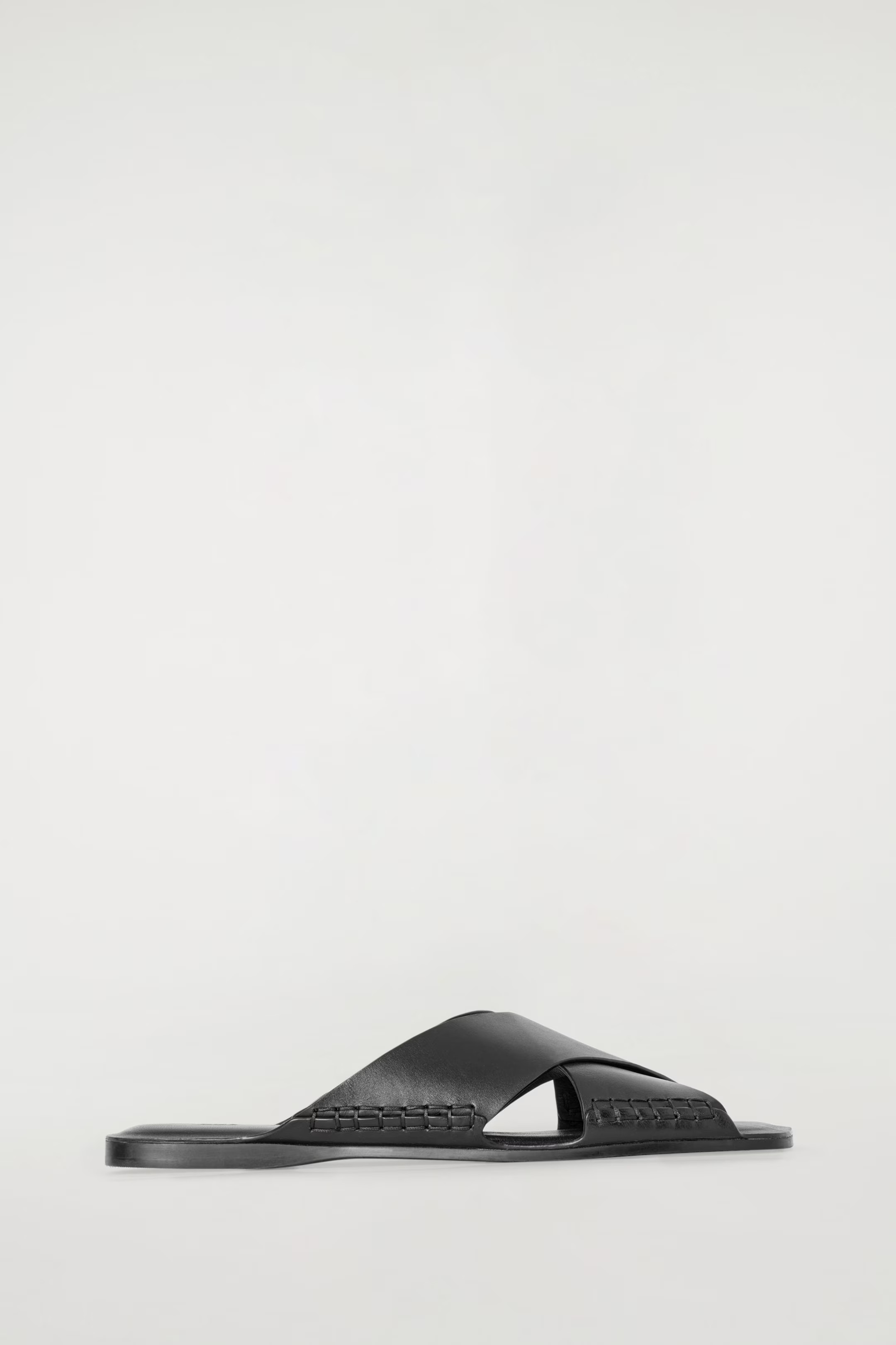 CROSSOVER LEATHER SANDALS - BLACK | COS | COS UK
