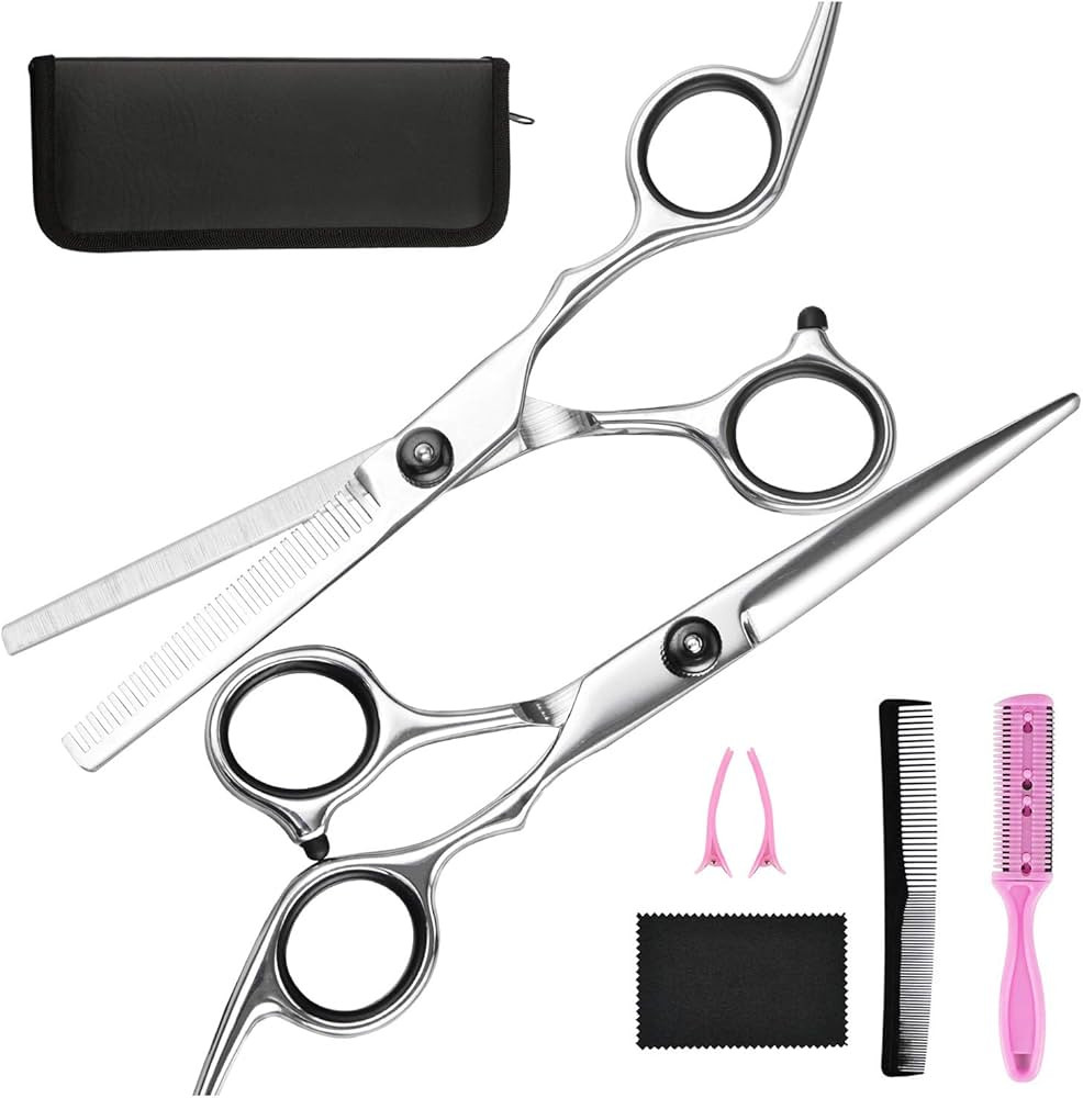 Hair Cutting Scissors Thinning Shears- Fcysy Professional Barber Sharp Hair Scissors Hairdressing... | Amazon (US)