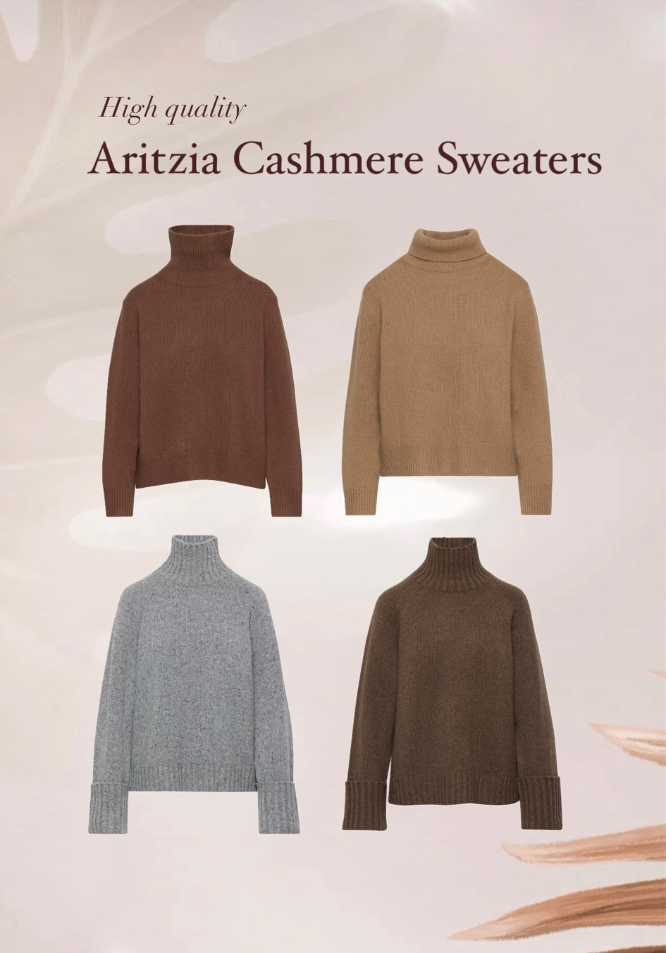 High quality Aritzia Cashmere sweaters 

#LTKstyletip #LTKSeasonal #LTKeurope