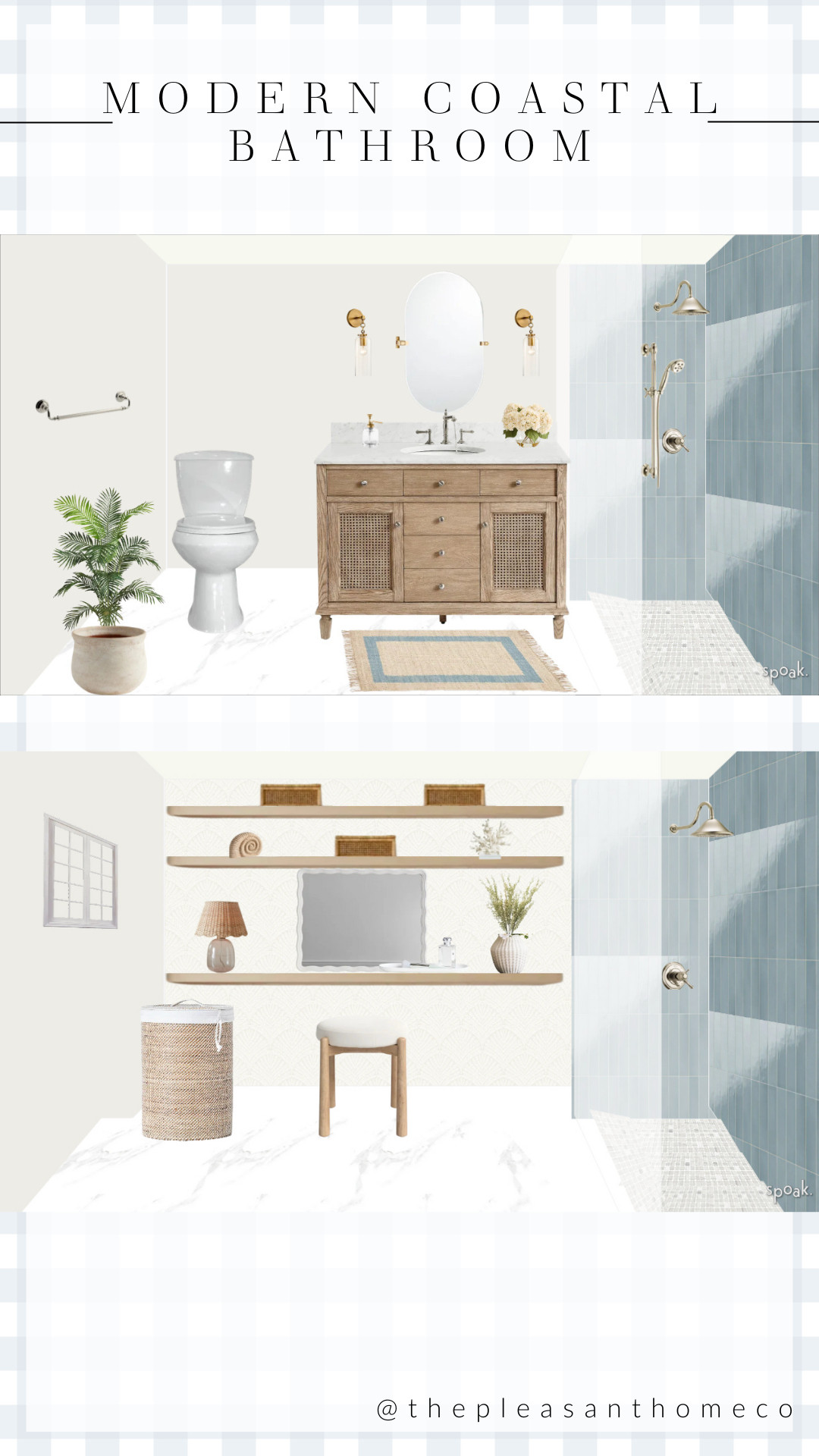 MODERN COASTAL BATHROOM 

 #LTKHome