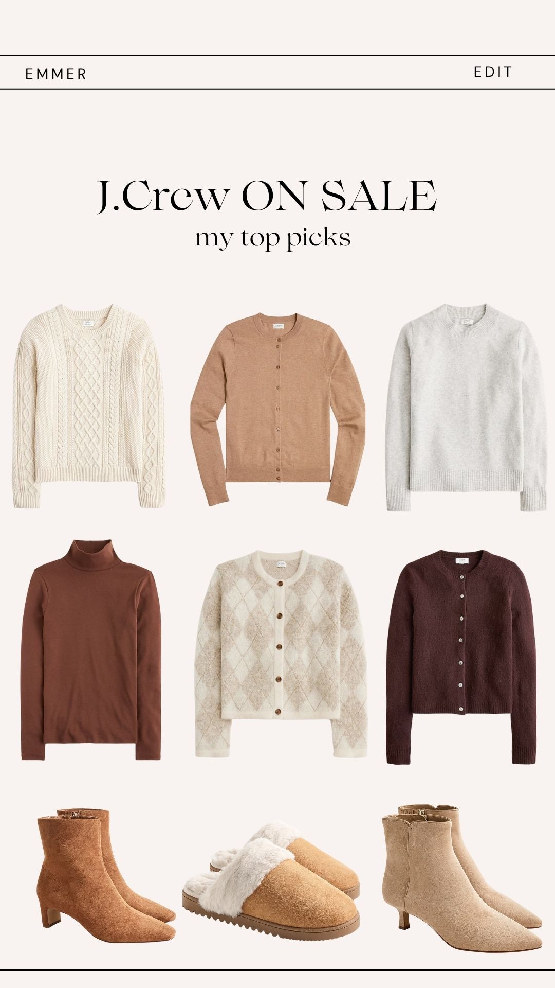 J.CREW on sale! So many good items.


cardigans | suede boots | mock neck | chocolate brown  

 #LTKSaleAlert #LTKFindsUnder50 #LTKStyleTip