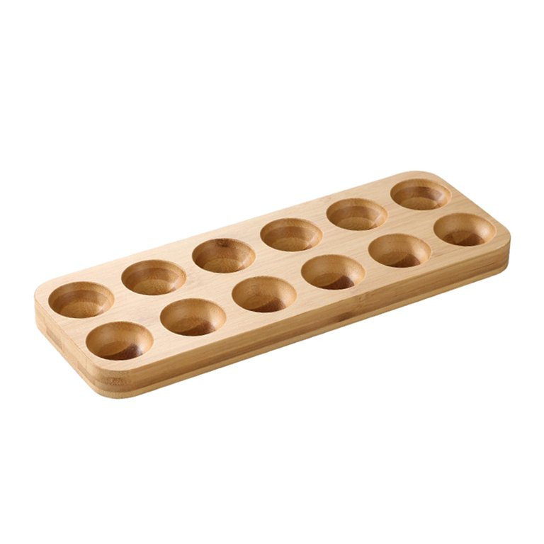 Wooden Egg Holder Egg Container Rack Display Egg Organizer Wood Egg Tray for Refrigerator Househo... | Walmart (US)
