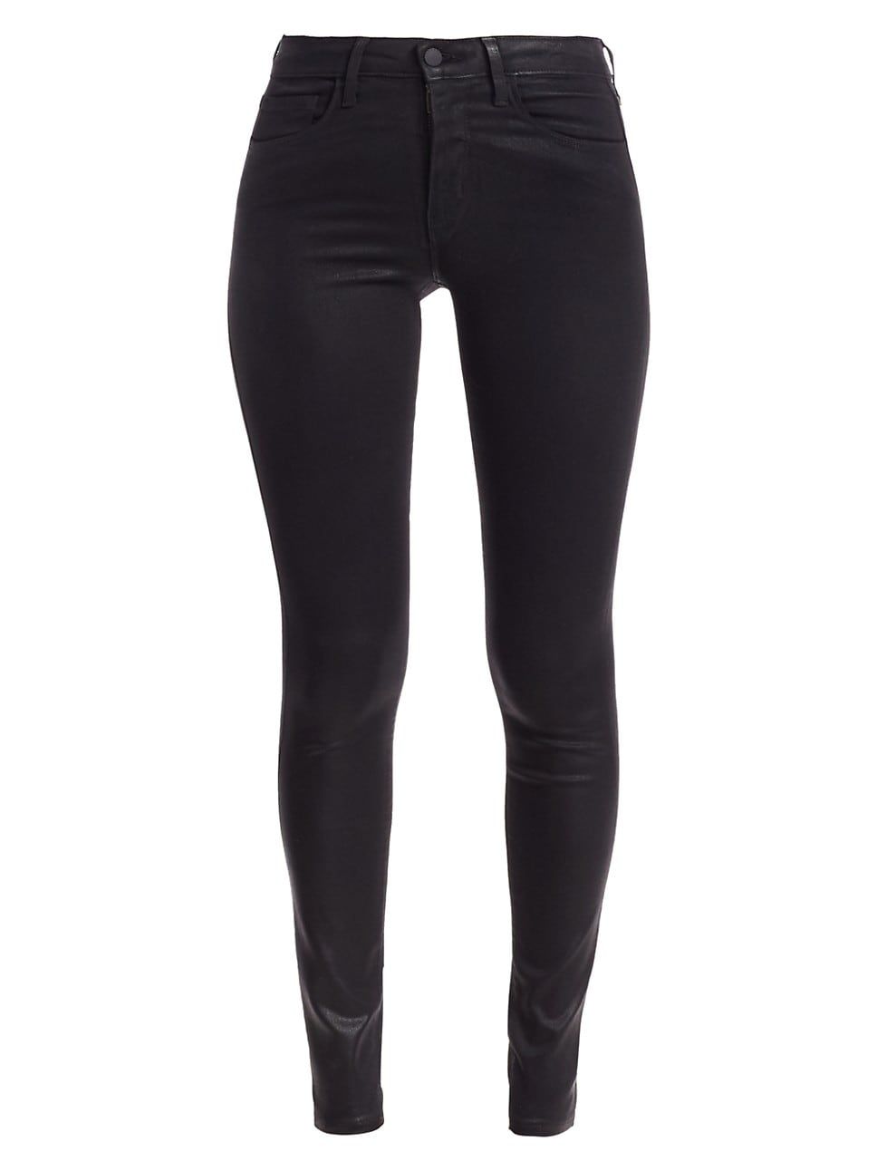 L'AGENCE Marguerite High-Rise Skinny Coated Jeans | Saks Fifth Avenue