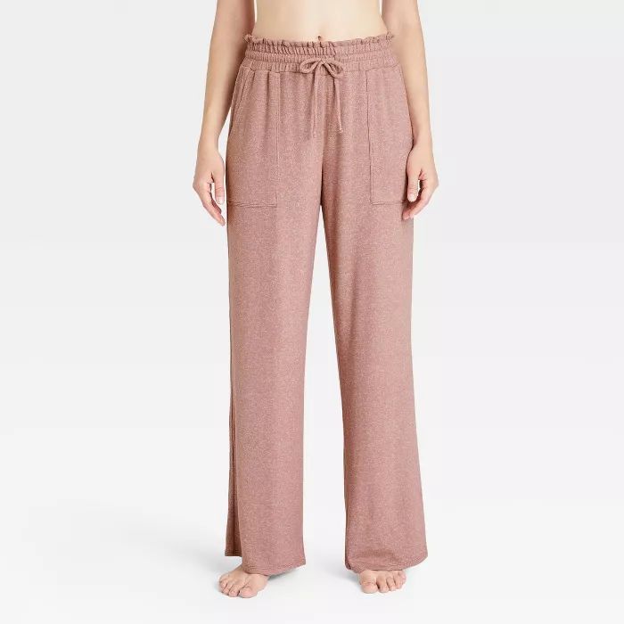 Women's Perfectly Cozy Wide Leg Lounge Pants - Stars Above™ Mauve | Target