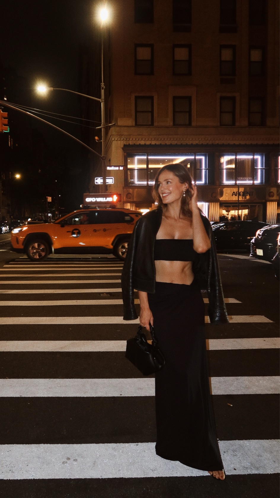 Girls night out outfit! Leather jacket is a vintage find 