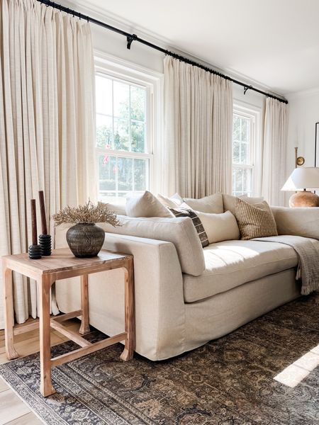 Comfy vibes on our sitting room sofa! Love this sofa paired with these ivory white curtains! 

#LTKhome