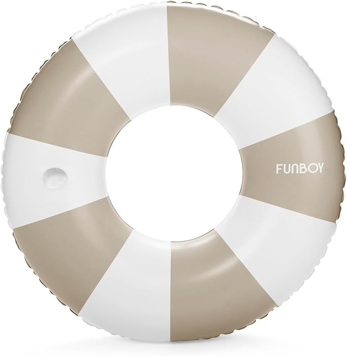 FUNBOY Giant Vintage Stripe Inflatable Tube Pool Float with Cup Holder 48" | Large Pool Float for... | Amazon (US)