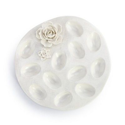 DEMDACO Succulent Egg Dish 11 x 11 - White | Target