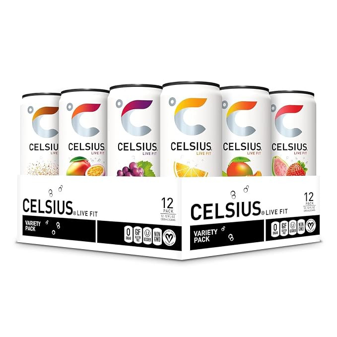 CELSIUS Assorted Flavors Official Variety Pack, Functional Essential Energy Drinks, 12 Fl Oz (Pac... | Amazon (US)