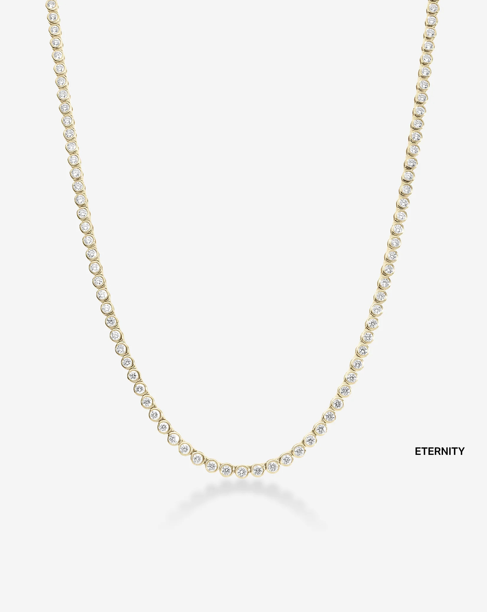 Bezel Mini Diamond Tennis Necklace | Ring Concierge