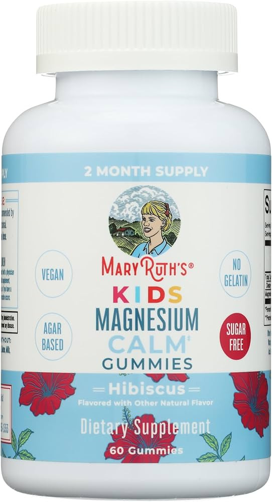 Kids Magnesium Citrate Gummies by MaryRuth's | 2 Month Supply | Sugar Free | Calm Magnesium Gummi... | Amazon (US)