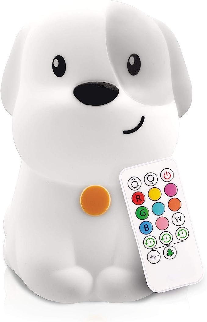 Lumipets Puppy Dog Night Light for Kids, Silicone Nursery Light for Baby Room and Toddler, Portab... | Amazon (US)